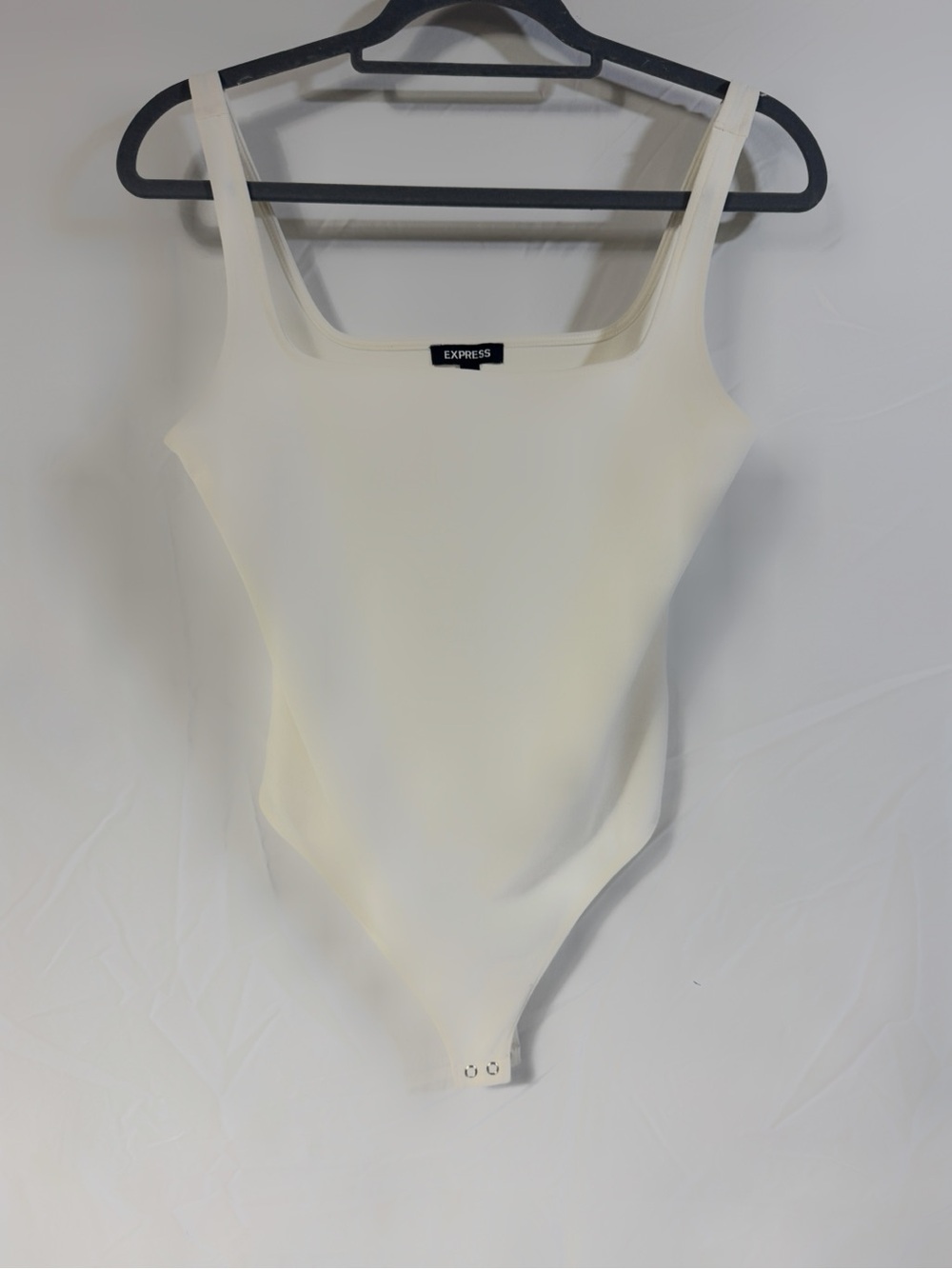 Express Off-White Square Neck Bodysuit